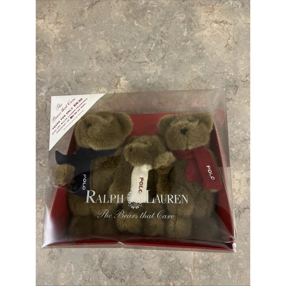 2001 Ralph Lauren POLO Plush The Bears That Care Red White Blue Sweaters